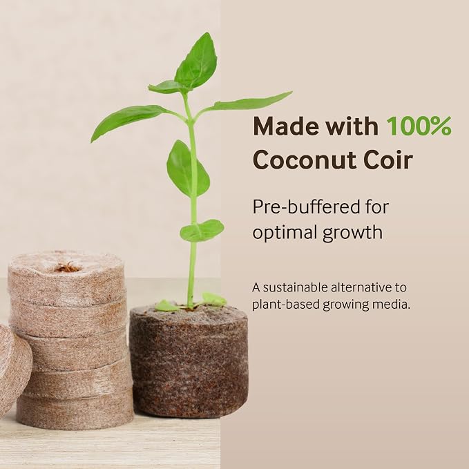 PlantBest 72 Coconut Coir Pellet Seed Starting Greenhouse Kit – 35mm Peat-Free Pellets, All-in-One Seed Starter Tray with Humidity Dome, Sustainable Indoor Germination