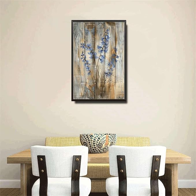 Metal Sign Aluminum Tin Signs Vintage Antique Enchantment Bluebell for Shabby Chic Interiors Rustic Elegance Funny Bathroom Decor for Restaurant 12×16 Inches with Metal Frame