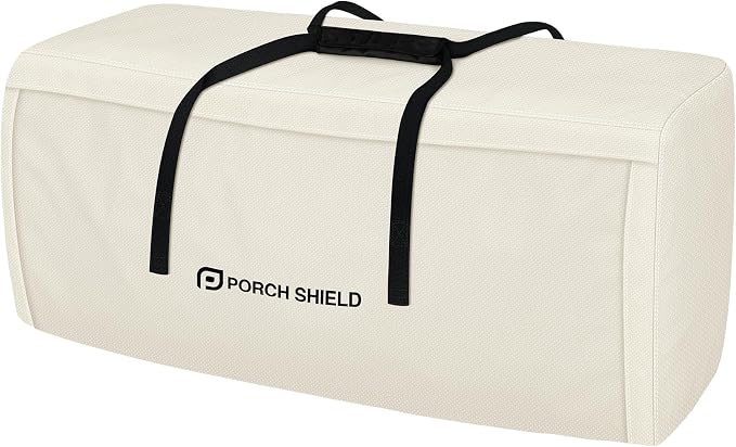 Porch Shield Outdoor Cushion Storage Bag 48 inch Waterproof Outside Storage Bags for Patio Furniture with Zippers and Handles