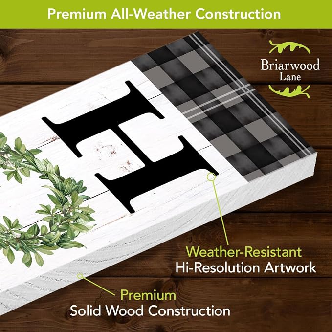 Briarwood Lane Everyday Double Sided Reversible Pine Porch Leaner 47x9.5 Farmhouse Home