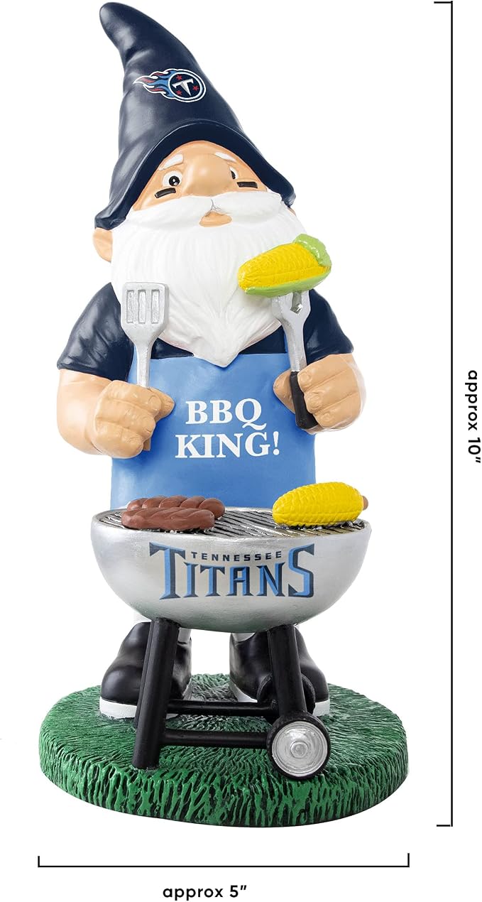 FOCO NFL Unisex-Adult NFL Team Logo Grill Garden Statue Outdoor Gnome 10"