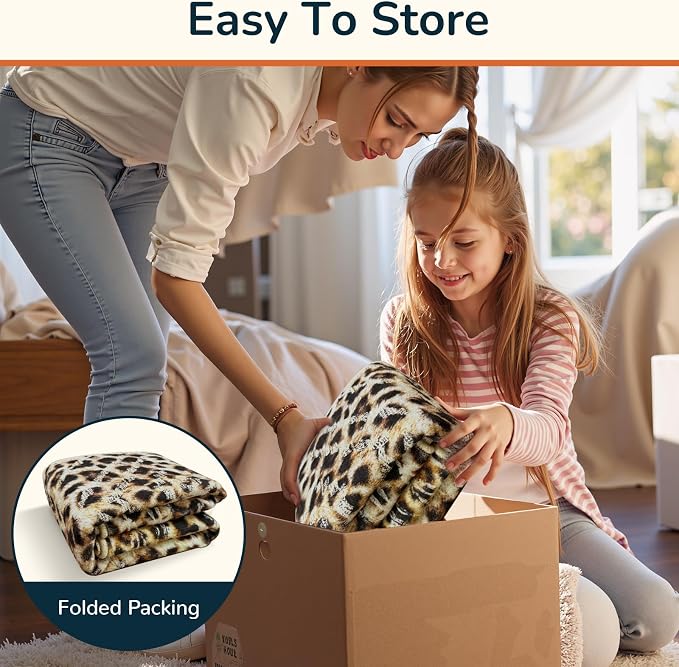 5'x7' Washable Area Rug for Living Room Bedroom Leopard | Soft Western No Slip Low Pile Print Foldable Indoor for Kitchen Dining Room