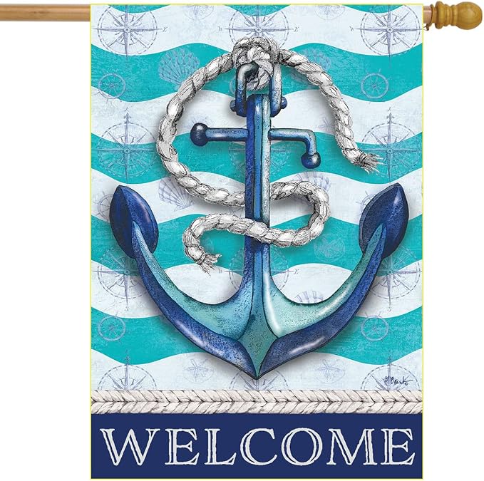 Briarwood Lane Welcome Anchor House Flag