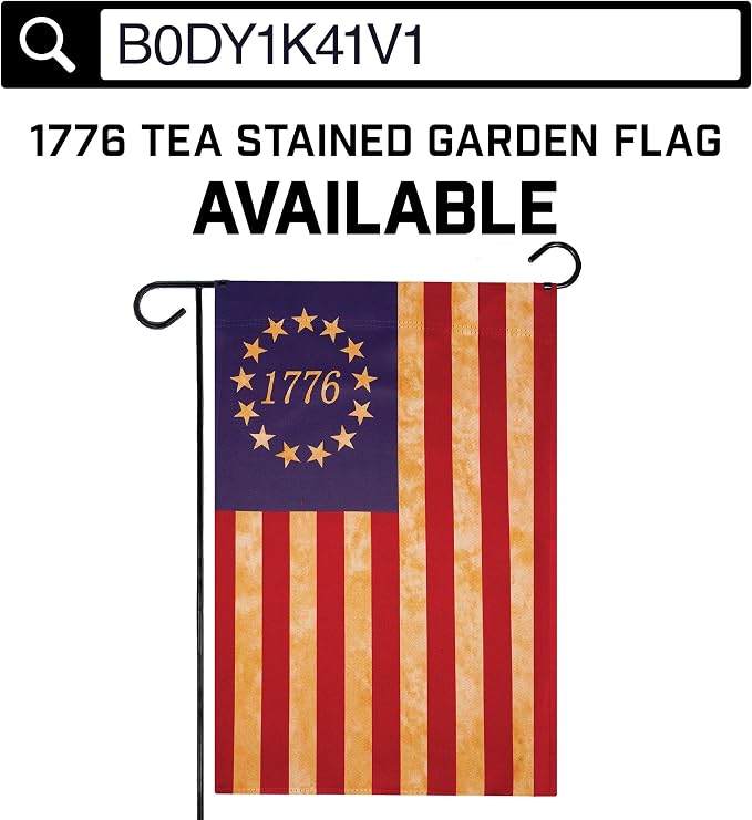 G128 Betsy Ross 1776 Tea-Stained Flag | 2x3 Ft | ToughWeave Pro Series Embroidered 420D Polyester | Historical Flag, Embroidered Design, Indoor/Outdoor, Brass Grommets