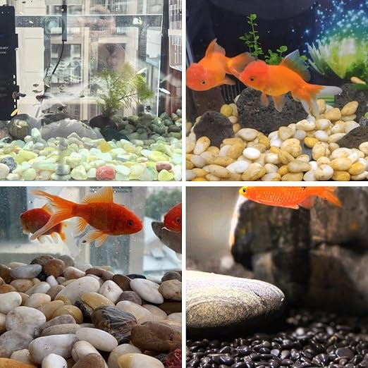 YISZM 40lbs Yellow River Rocks for Landscaping, 2-3 Inch Natural Pebbles for Indoor Plants, High Polished Decorative Stones Garden Outdoor and Indoor DIY Vase Filler Fish Tank Aquariums