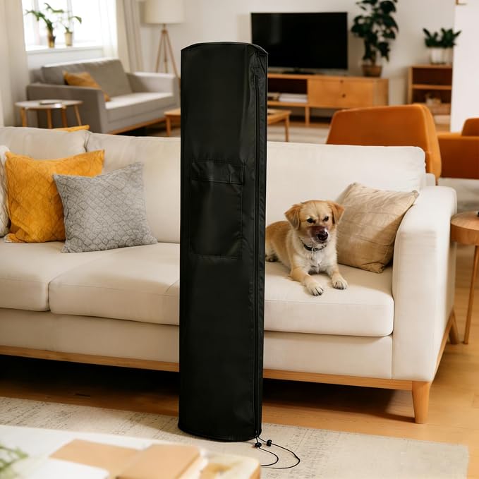 Electric Patio Heater Cover for Nessxa 36inch Infrared Heater, Waterproof Tower Space Heater Cover for Patio Outside Home Use - 11"Dx8"Wx37"H
