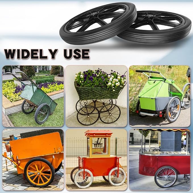 20x2.125" Replacement Flat-Free Tire for Wheelbarrow Wheel Carts,Big Wheel Utility Carts