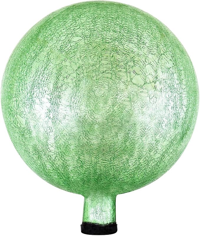 Achla Designs 12-Inch Crackle Gazing Globe Ball, Light Green