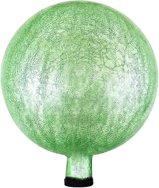 Achla Designs 12-Inch Crackle Gazing Globe Ball, Light Green
