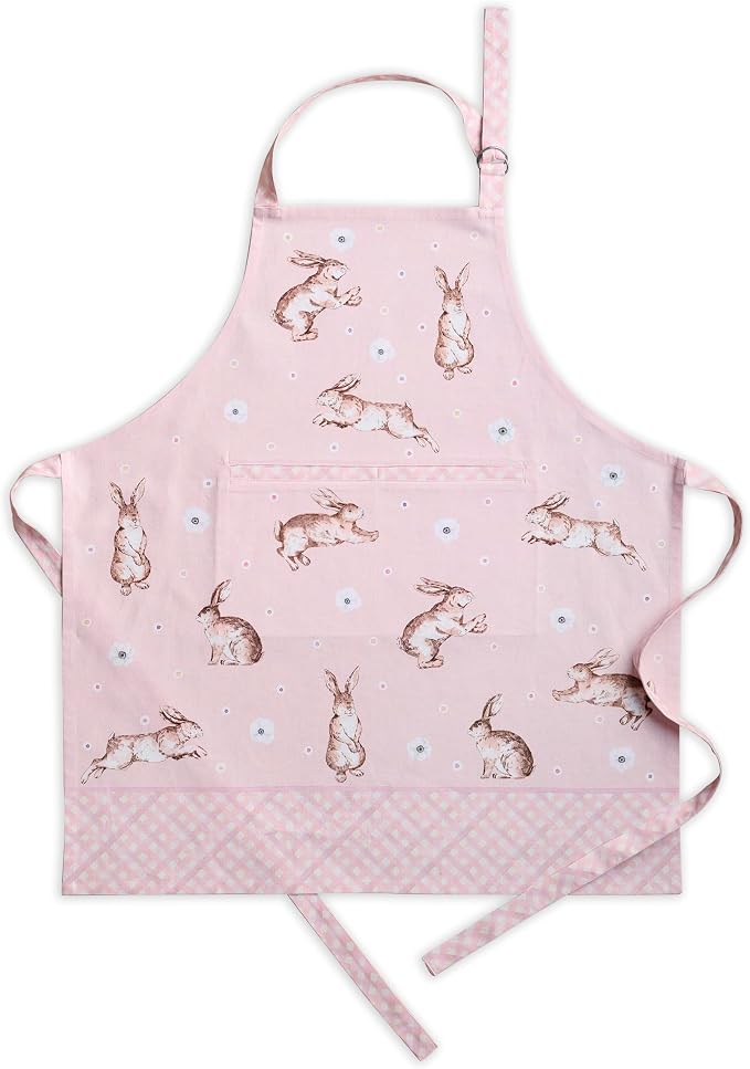 Maison d' Hermine Aprons for women with Pocket 100% Cotton (27.50"x31.50") | Adjustable Neck Strap & long ties Apron Men Chef Wedding Cooking Gardening Server Maid