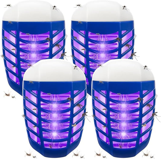 2026 Upgraded Bug Zapper Indoor Plug in, Whisper-Quiet Mosquito Zapper for House, Electric Fly Killer Trap with UV Light, Fruit Fly Gnat Killer Lights for Kitchen Bedroom, 4 Pack