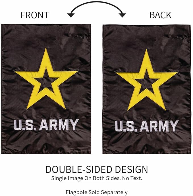 U.S. Army Patriotic Garden Flag, Welcome Garden Flags 12x18 Double Sided for Outside Yard Porch, Small House Flags For Military Veteran