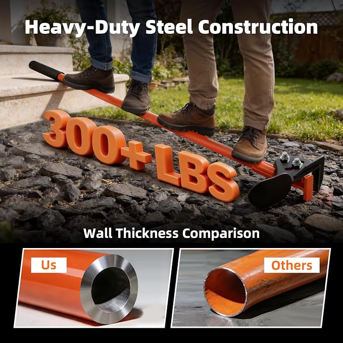 Heavy Duty Tree & Stump Puller Tool - High Strength Manganese Steel Uproot Tool for Sapling & Root Removal, Extracts 1/4" to 2 Woody Stems & Invasive Trees, Ideal for Lawn, Yard, Garden, Farm