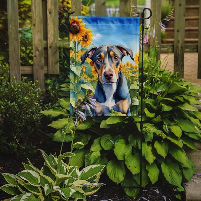 Caroline's Treasures DAC6046GF Catahoula in Sunflowers Garden Flag Mailbox Flag Decorative Yard Flag Banner Outside Patio Artwork Yard Flower Beds, Garden Size, Multicolor