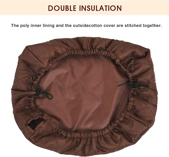 KylinLucky Indoor AC Cover for Window Unit 25 x 17 x 3.5 inches | Inside Air Conditioner Cover, Dust Protection, Brown