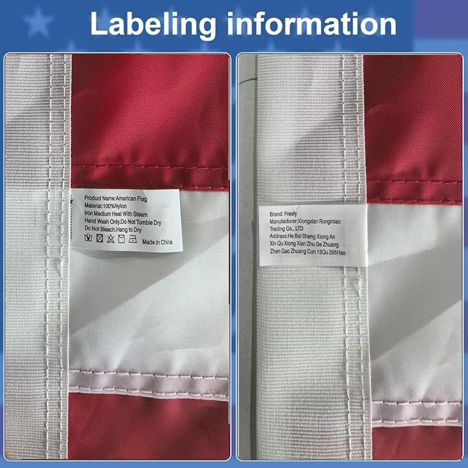 3x5 Ft American Flag Pole Sleeve Banner Style-Embroidered Stars,Sewn Stripes,UV Protected,Heavy Duty Durable Nylon USA US Outdoor Indoor Flags (Pole NOT Included)