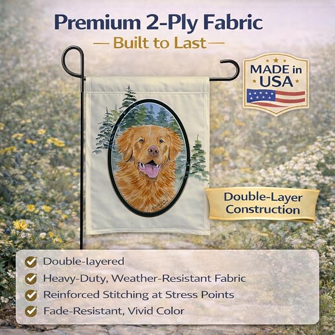 Caroline's Treasures SS8038GF Nova Scotia Duck Toller Garden Flag Mailbox Flag Decorative Yard Flag Banner Outside Patio Artwork Yard Flower Beds, Garden Size, Multicolor
