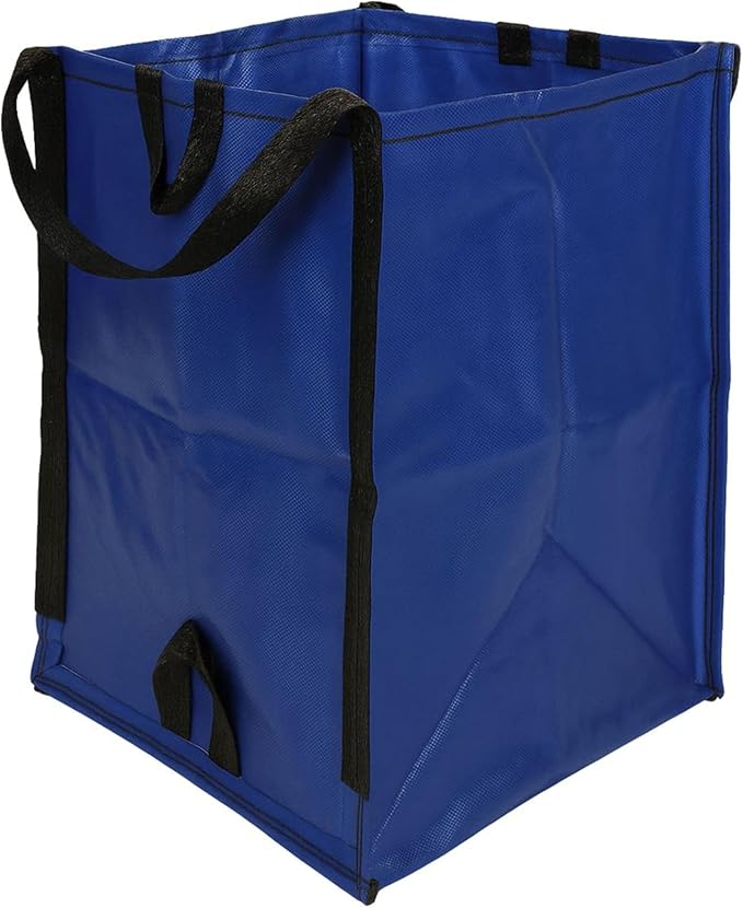 DURASACK Heavy Duty Home and Yard Bags, Blue | 48-Gallon Reusable Self-Standing Lawn and Leaf Bags Garbage Can with Reinforced Handles