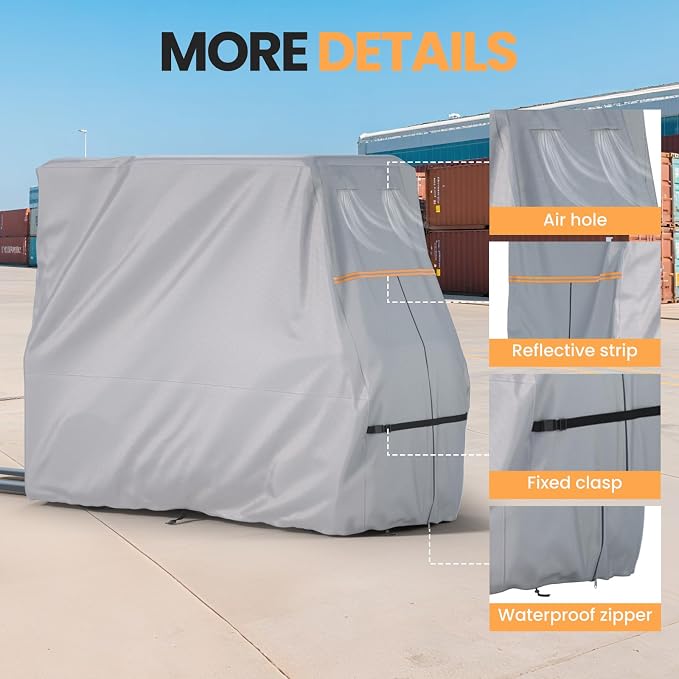 BENVOL Forklift Cover, Fit 3000-5000lbs, Waterproof, Dustproof, UV-Proof, 420DSilver-Coated Waterproof Oxford Cloth, All-Season Protection Forklift Cab Cover, (102 "*45" *82 "Inches)
