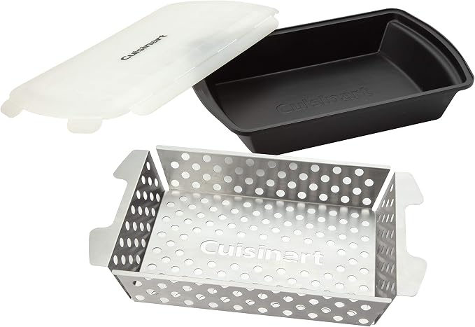 Cuisinart CMT-200 Marinade and Grilling Basket Set, Stainless Steel