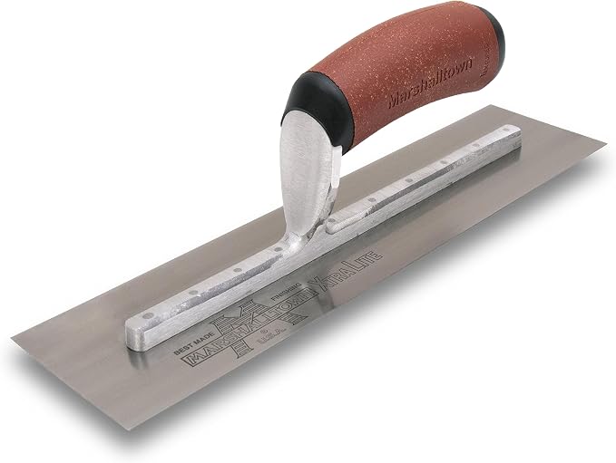 MARSHALLTOWN High Carbon Steel Finishing Trowel, 4.5 x 11 Inch Concrete, Masonry and Drywall Finishing Tool, Assembled in USA, MXS114DC