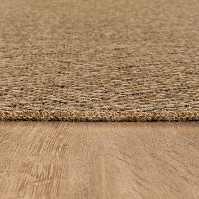 Luul Home Easy Jute Rugs 9x12 Herringbone Natural Color Living Room Indoor Outdoor Area Rug for Patio and Kitchen Rug High Traffic Washable Easy to Clean Solid Boho Woven Design Carpet (9 x 12)