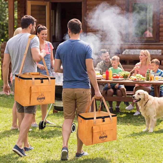 BBQ Blanket for Resting Meat, Insulated Meat Resting Bag for Brisket, Pork Shoulder & Turkey, Reusable BBQ Resting Bag for Smoker and Grilling, 16 x 10 x 10 Inch, Yellow