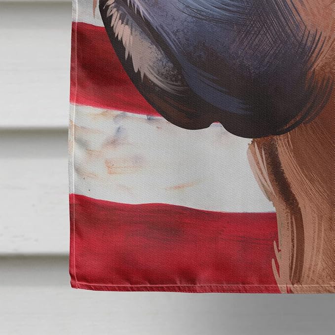 Caroline's Treasures CK6454CHF Boxer Dog American Flag House Flag Large Porch Sleeve Pole Decorative Outside Yard Banner Artwork Wall Hanging, Polyester, House Size, Multicolor