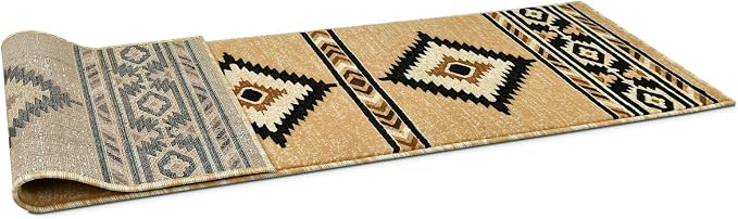 YHSF Southwestern Area Rug - Anti Static & Washable - Berber, 2 ft x 7 ft | Soft Native American Tribal Floor Rugs for Living Room, Bedroom, Hallways, and More - Easy-to-Clean Home Decors
