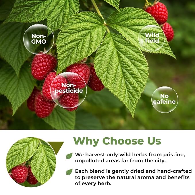 4 oz. Raspberry Leaf Tea Rasberry Leaf Herbs (Rubus Idaeus Folium) - 113g Rasberry Leave Tea Hojas De Frambuesa