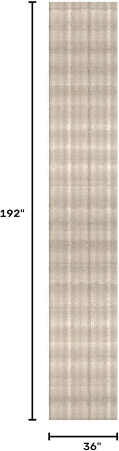 KOZYFLY 3x16 Runners Rugs for Hallway, Extra Long Washable Runner Rug, Non Slip Rubber Backed Kitchen Runner, Cotton Entryway Rug, Floor Carpet for Entry, Aisle, Hall, Ivory/Camel/Brown