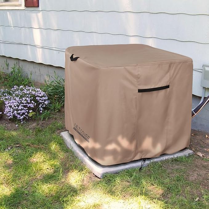 ULTCOVER Waterproof Square Air Conditioner Cover for Outside AC Units Size Upto 26W x 26D x 32H inch