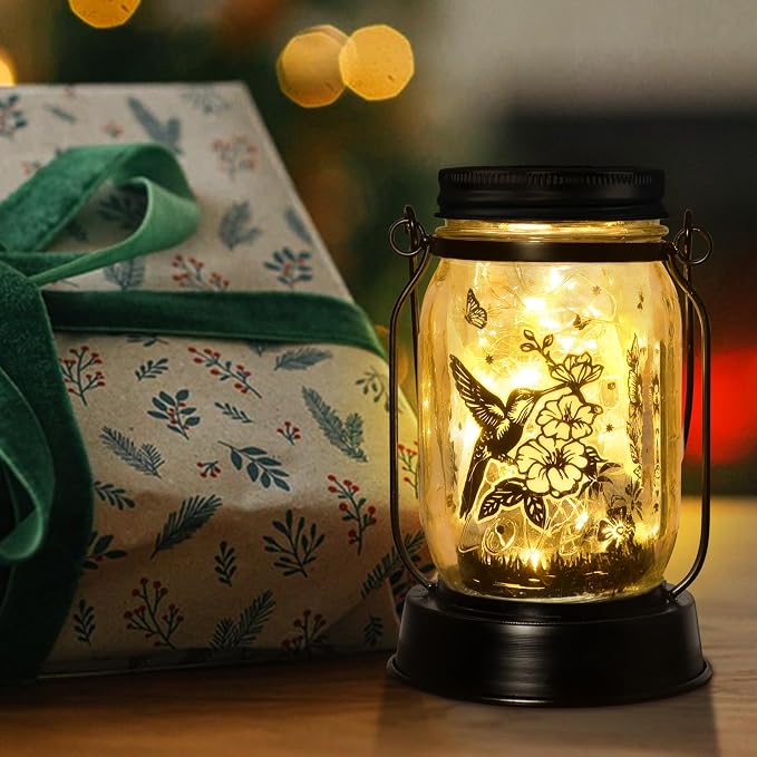 kyoryuger for Mom Solar Lanterns Outdoor Garden Decor Valentine's Day Gifts for Women Hummingbird Gift for Women Mom Grandma Sister Birthday Solar Light for Yard, Patio,Porch,Torch