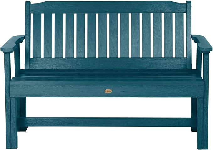 Sequoia Professional CM-BENSQ42-NBE Commercial Grade Exeter 4 Foot Garden Bench, Nantucket Blue