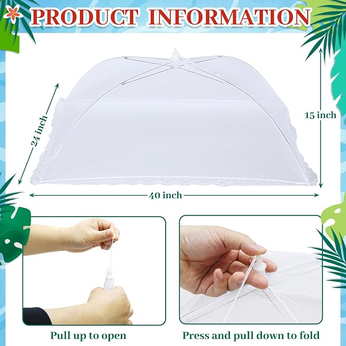 Inflatable Serving Bar & Mesh Food Covers Set, Party Supplies for Picnics Pool Bar Outside Include 1Pcs 53"*25" Inflatable Serving Bar Buffet Cooler, 1Pcs 40"*24" Food Tents