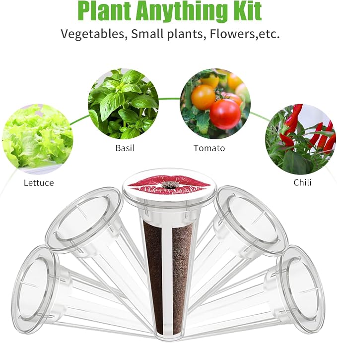 50pk Hydroponics Grow Baskets w/ 50 Labels for Most Systems | Compatible with Aero Garden, Hydroponic Replacement Accessories