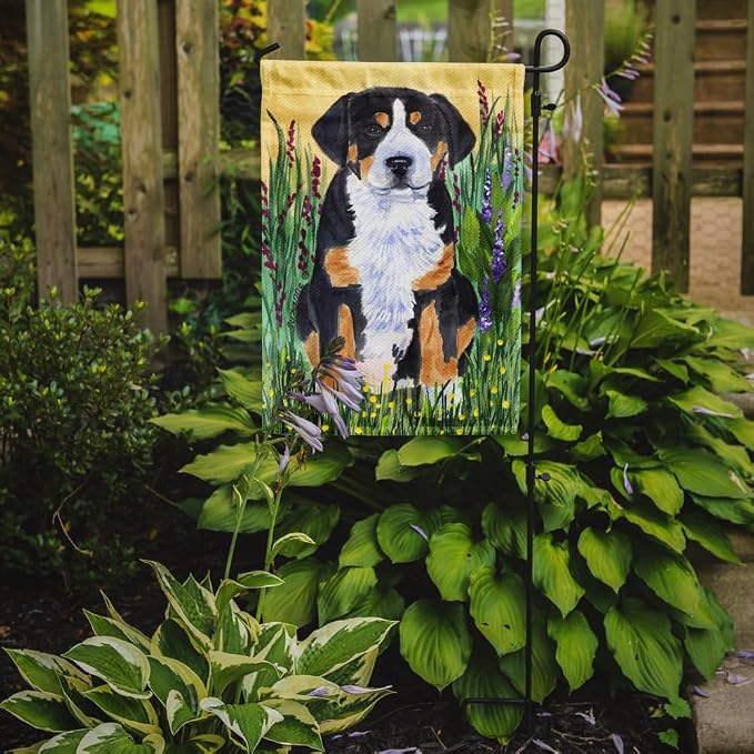 Caroline's Treasures SS8217GF Greater Swiss Mountain Dog Garden Flag Mailbox Flag Decorative Yard Flag Banner Outside Patio Artwork Yard Flower Beds, Garden Size, Multicolor