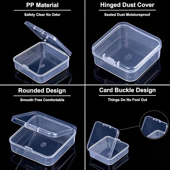 Bead Organizer Box, 84Pcs Small Clear Plastic Storage Containers, 3 Large Craft Organizer Boxes, 3 Sheets Label, Mini Parts Storage Solution for Beading Jewelry Making Diamond Arts Screws Seeds