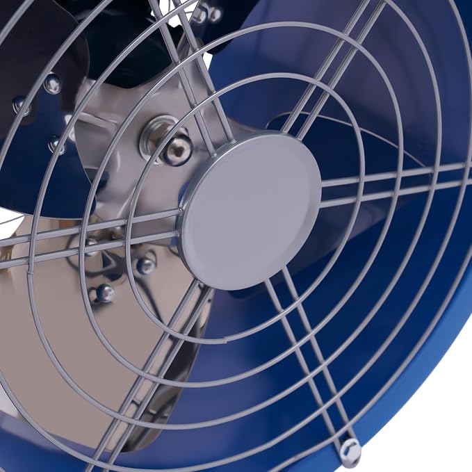 16 Inch Paint Booth Exhaust Fan, 5400m³/H Airflow 370W Explosion Proof Exhaust Fan for Paint Booth, Spray Booth, Basement, Factory, Warehouse, Low Noise, Durable Carbon Steel (16 inch)