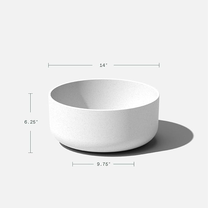 Veradek Mason Series Kona Bowl Planter - Round Planter for Indoor or Outdoor Tabletop/Balcony | Durable Plastic-Stone Composite Material | Modern Décor for Flowers, Succulents, Small Plants