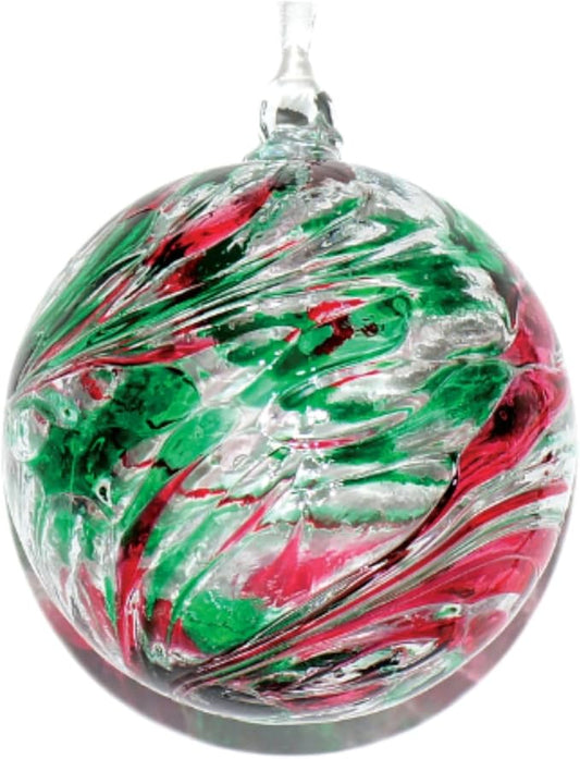 Large Friendship Glass Ball Globe - Opal 4.7 inch Hand Blown Handmade Hanging Garden Gazing Ball Indoor Outdoor Home Décor
