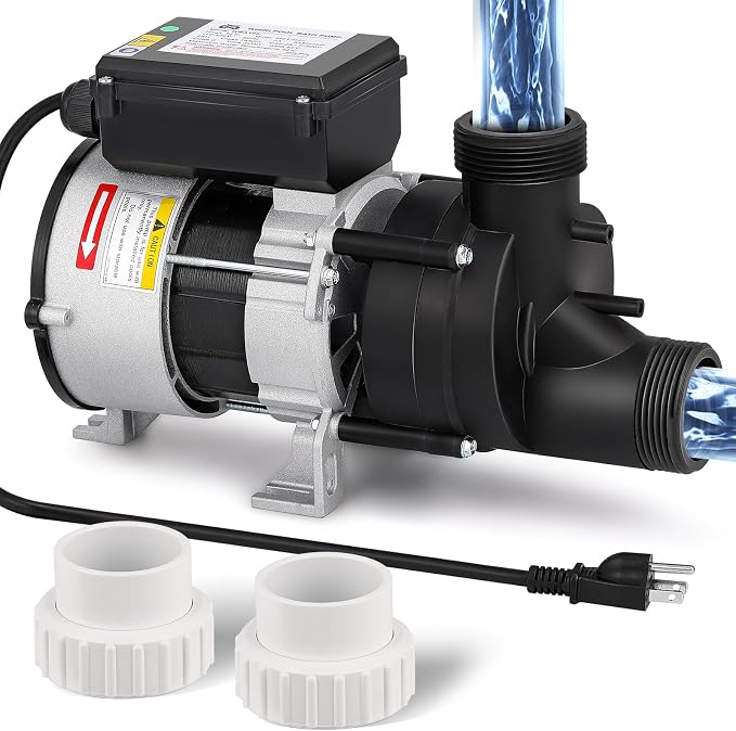 Mxmoonant SPA Pump, 2HP 110V Hot Tub SPA Circulation Pumps, Bathtub Pump | 54.13FT Hmax, 118.9GPM Qmax, Full Copper Motor, SPA Motor for Water Circulation 1.5" Plumbing (US Plug)