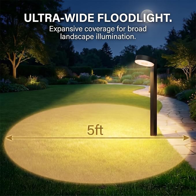 Upgraded Solar Pathway Lights Outdoor Waterproof 2 Pack 3 Color Temperature Solar Garden Lights (Warm /Neutral /Cool White), Enhanced Brightness LED Landscape Lighting for Yard, Lawn, Walkway.