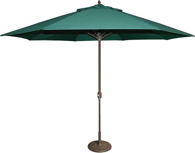 Tropishade 11' Umbrella with Premium Green Olefin Cover (Base not included)