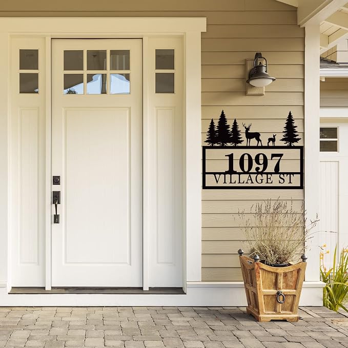 Custom House Number Sign, Personalized Address Sign,Address Numbers For Houses, Metal Address Sign, Address Plaques For House, Numbers Outdoor Address Signs Housewarming Gift