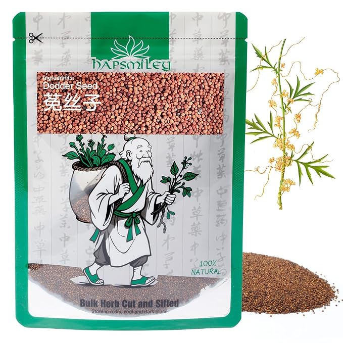 Hapsmiley Dodder Seed (Cuscuta Chinensis/Tu Si Zi/菟丝子) Dried Bulk Herbs – 3.5 oz (100g)
