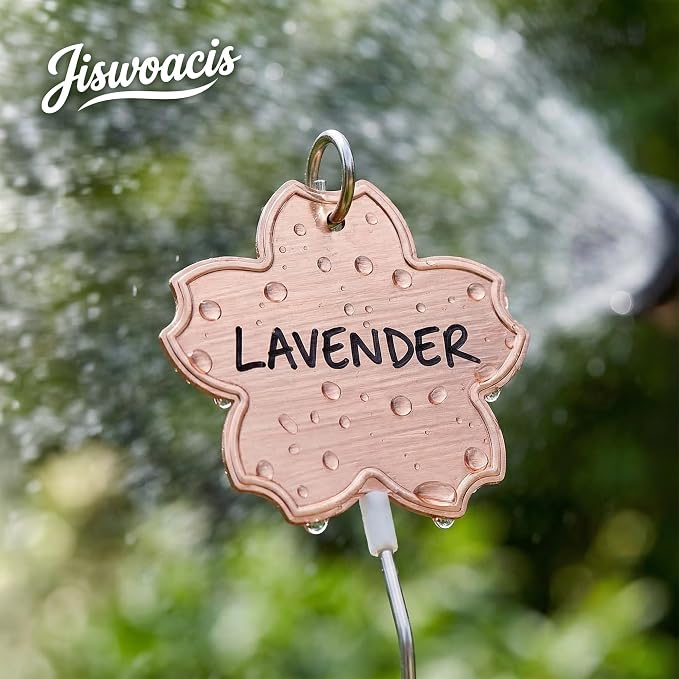 304 Stainless Steel Plant Labels 25 PCS, Reusable Metal Garden Markers, Rustproof Plant Tags with Permanent Marker, Tilted Stakes for Outdoor Garden Herbs Vegetables