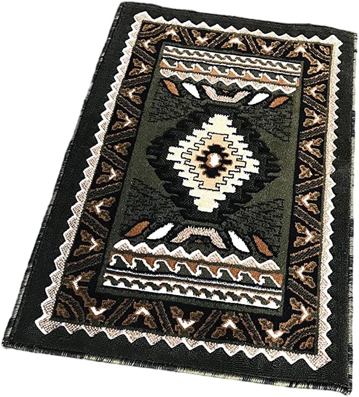 YHSF South West Native American Area Tribal Rug - Sage Green, 2' x 3'4" | Easy-Clean, Soft & Durable Tribal Rug for Living Room, Bedroom, Kitchen & More - Stain-Proof Runner for Home Decor