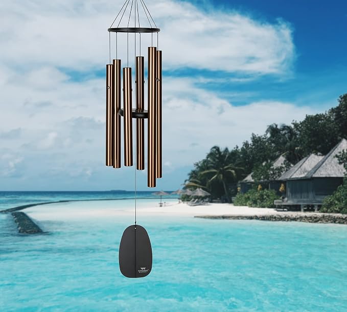 Woodstock Chimes Signature Collection, Bells of Paradise, Bronze 32", Decor Designs Wind Chimes for Outdoor, Patio, Home or Garden Décor (BPMBR)