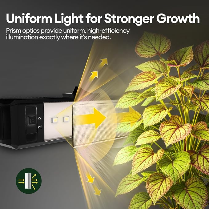 Maygrove Grow Lights for Indoor Plants, Tunable Spectrum 2FT LED Growing Lamp 28W (4 x 15W), T5 Grow Light Strip for Seed Starting, Vegetables, Linkable, Black, 4-Pack
